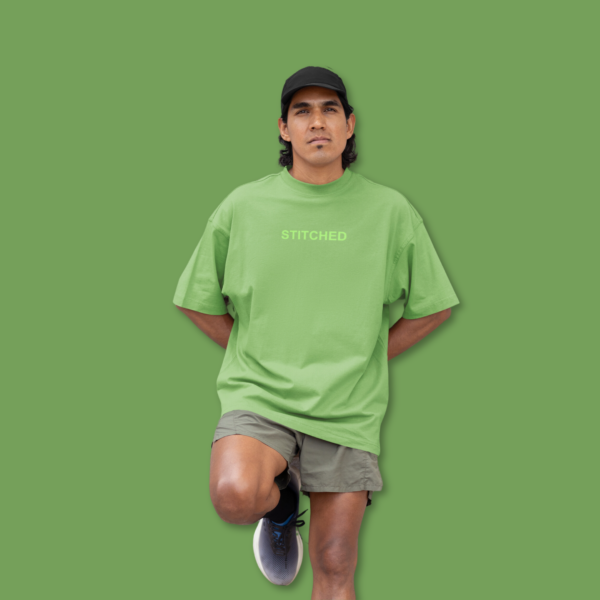 Stitched Tiffany Green Oversized Tshirt
