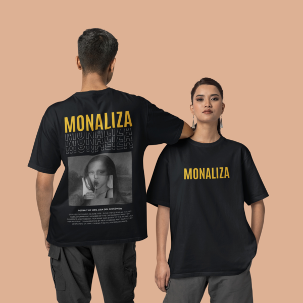 Monaliza Black Oversized Tshirt