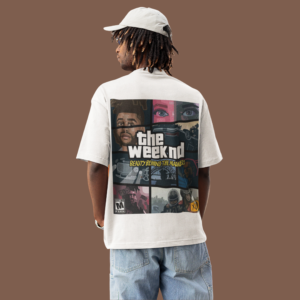 The Weeknd White Oversized Tshirt