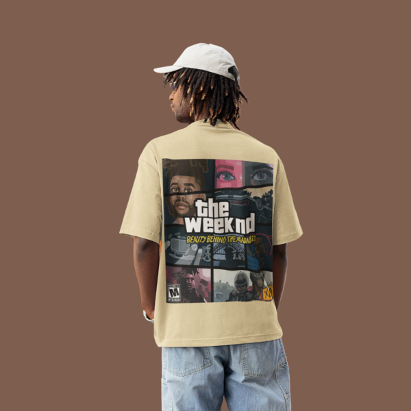 The Weeknd Beige Oversized Tshirt