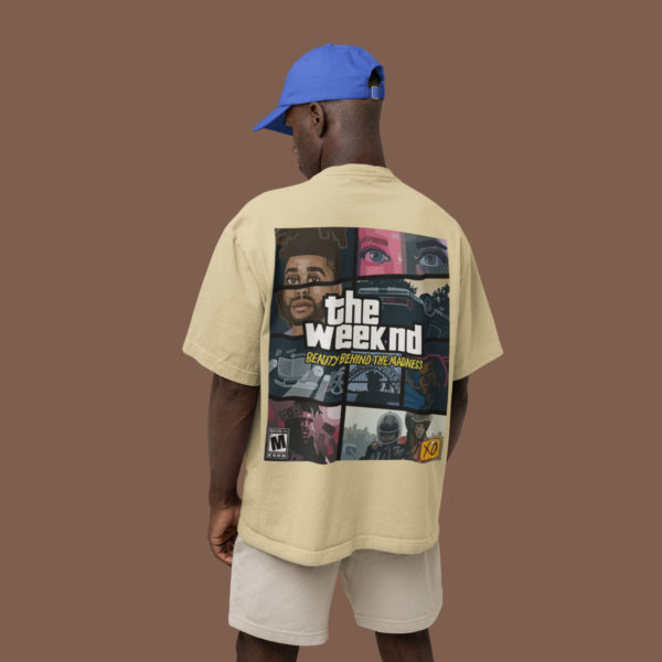 The Weeknd Beige Oversized Tshirt