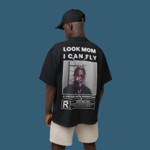 Cactus Jack Look Mom I Can Fly Travis Scott Black Oversized Tshirt